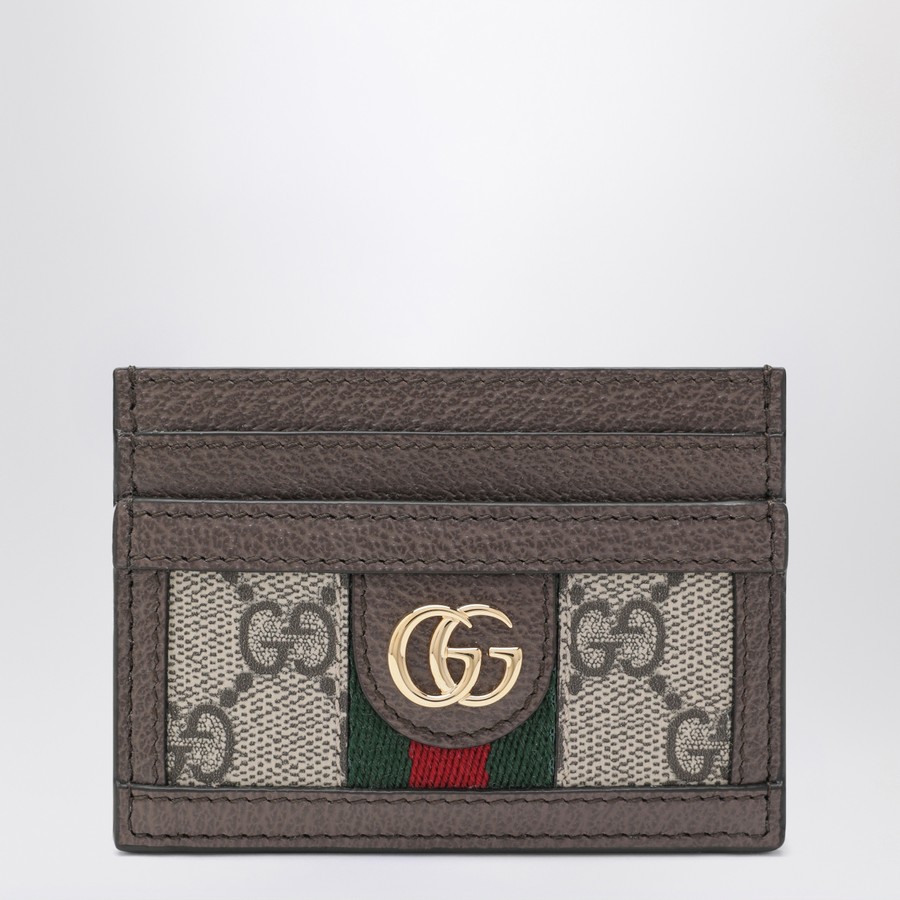 ヘアアクセサリー GUCCI Ophidia card holder in beige/ebony GG Supreme fabric GUCCI Ophidia card holder in beige/ebony GG Supreme fabric