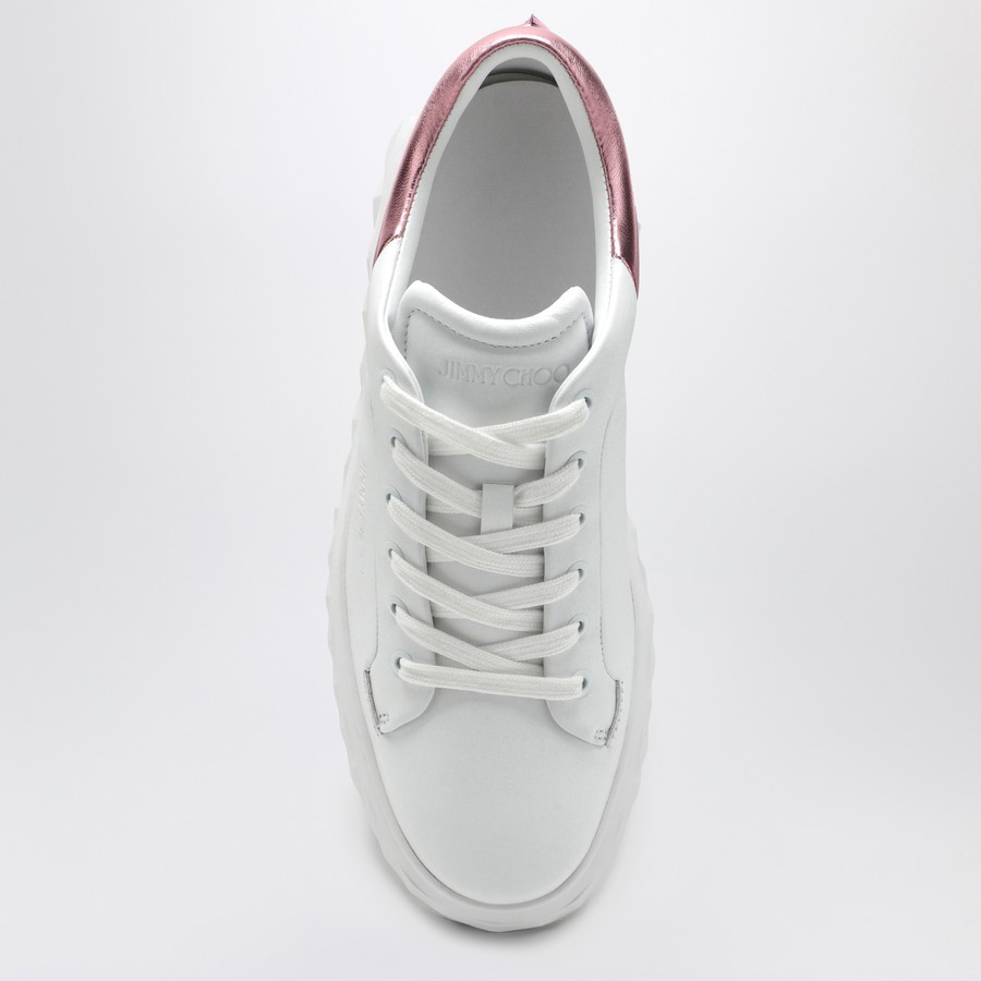 Jimmy Choo Diamond Maxi white/pink metallic Sneaker | TheDoubleF