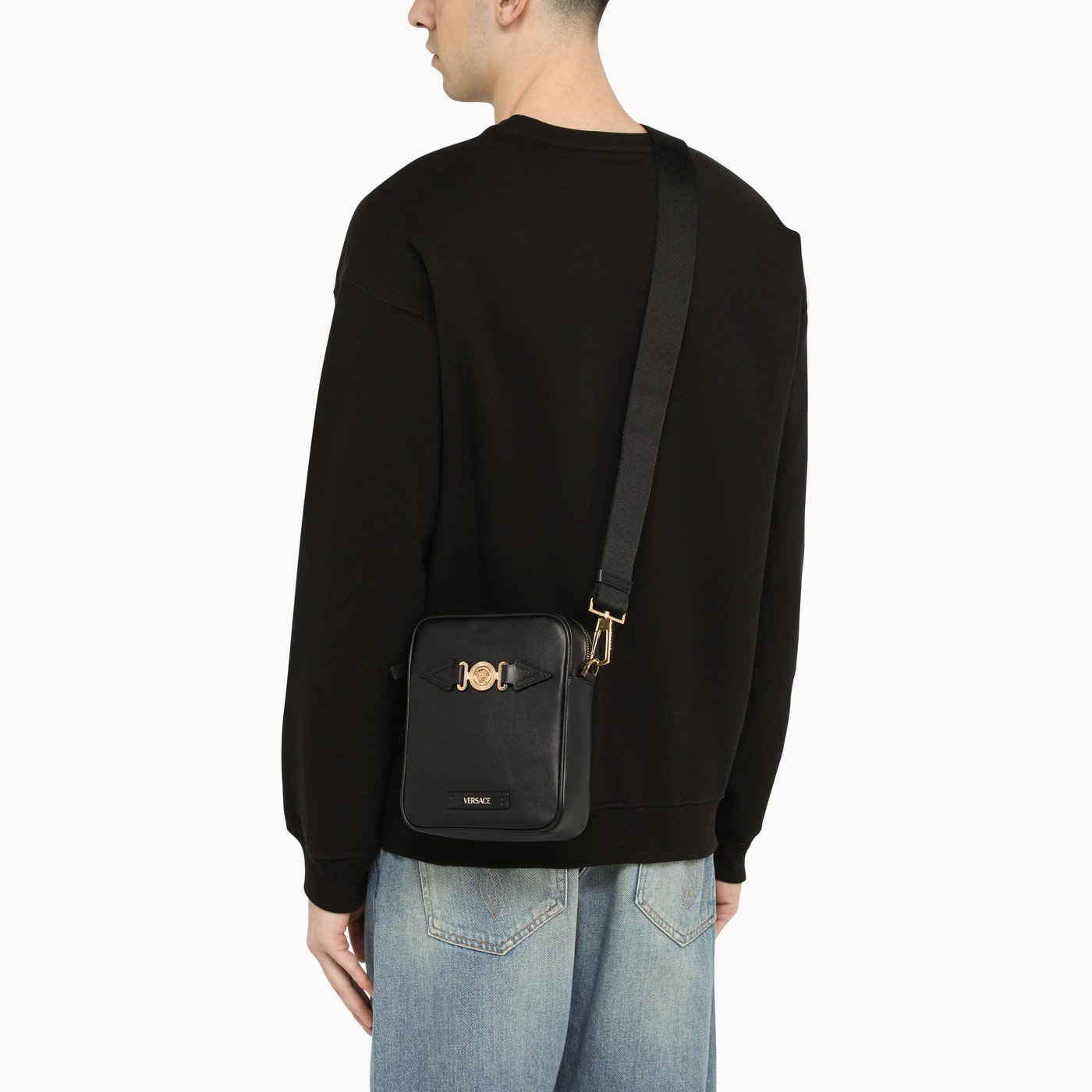 Versace Black Medusa Biggie crossbody bag TheDoubleF