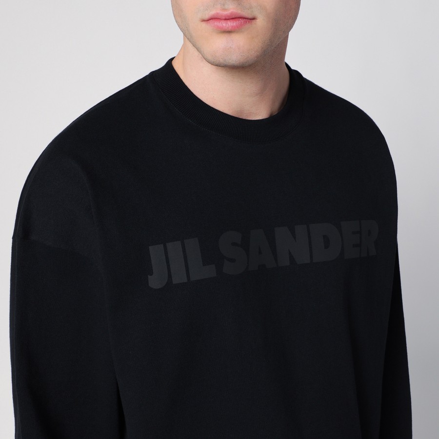 JIL SANDER｜ (Logo T-shirt (J21GC0167 J20243 001)) JIL SANDER Logo-Print Cotton-Jersey T-Shirt for Men | MR PORTER