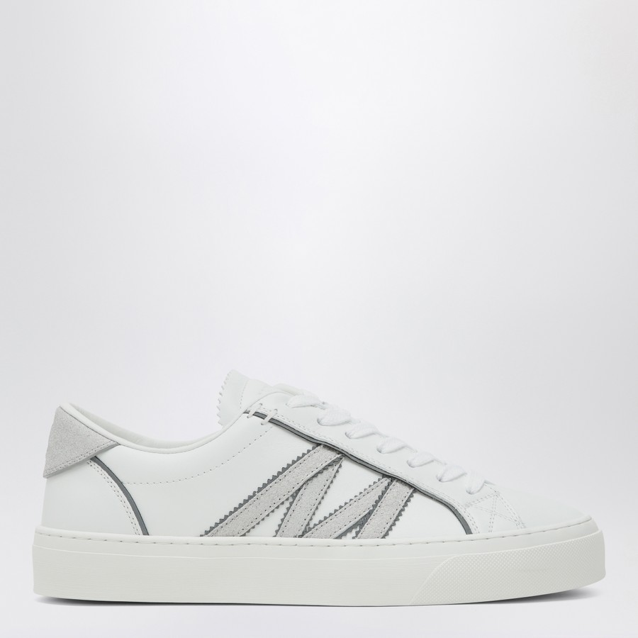 Moncler White leather Monaco2 sneakers | TheDoubleF