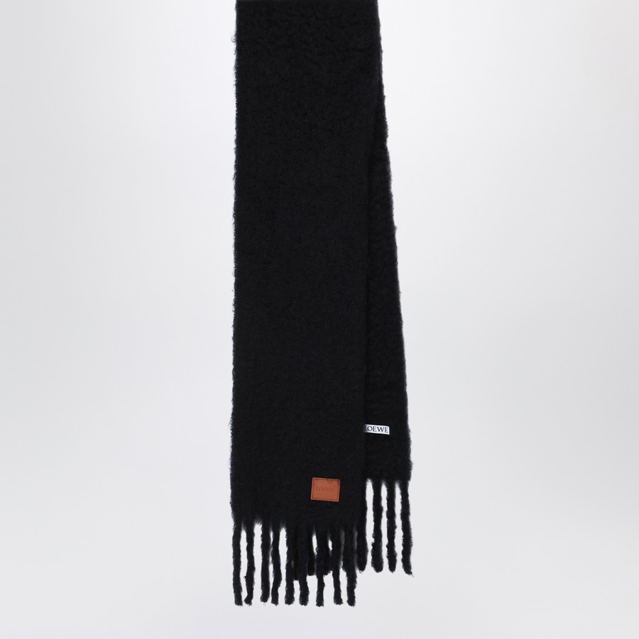 Loewe Black wool and mohair scarf | TheDoubleF