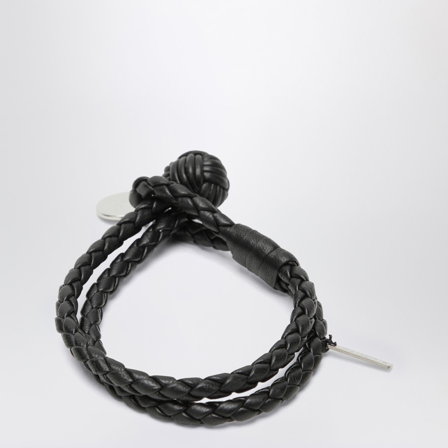 Bottega Veneta Black double bracelet in woven leather