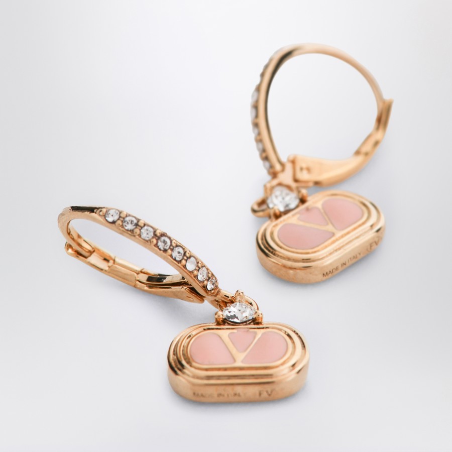 ピアス VALENTINO GARAVANI OVAL EARRINGS WITH CRYSTALS Valentino Garavani Oval Metal Earrings with Swarovski