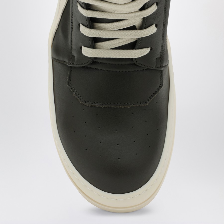 Rick Owens Forest green/milk white Geobasket sneakers