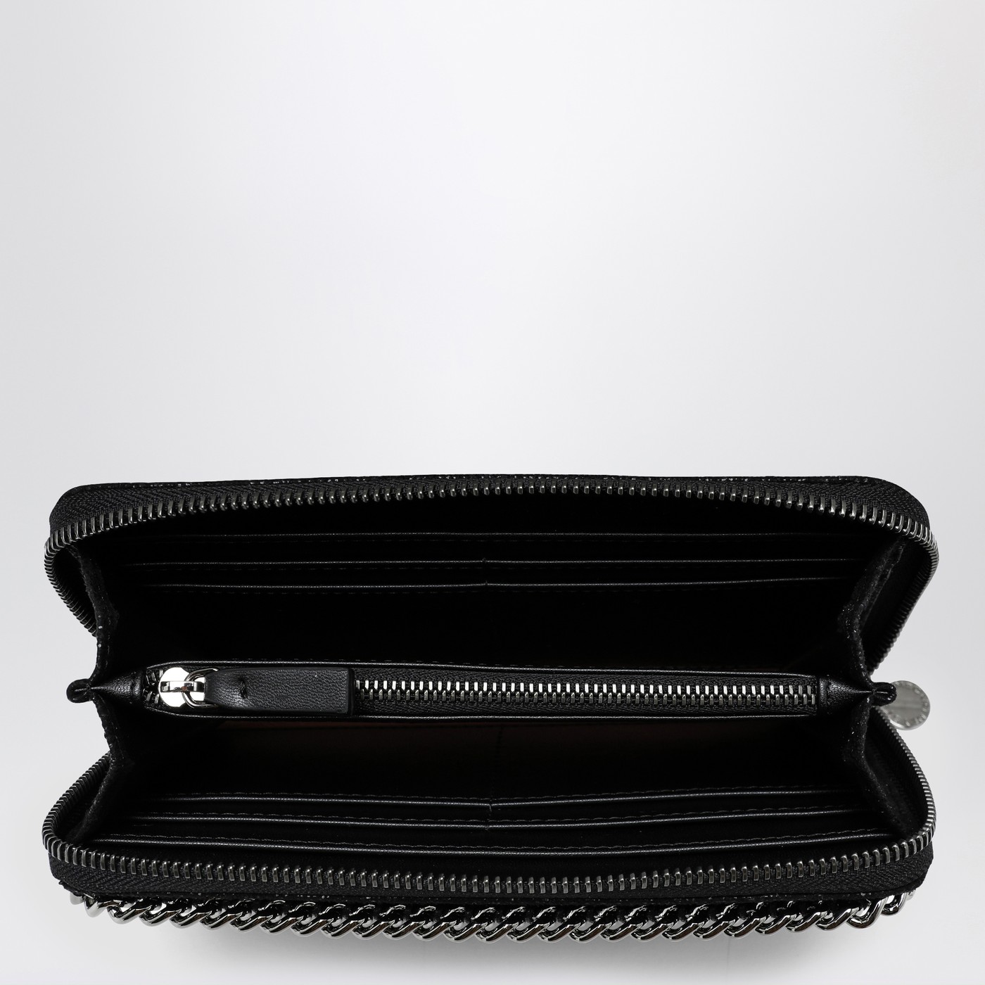 Stella McCartney Black zip around Falabella wallet TheDoubleF