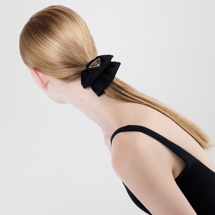 Prada Turquoise ribbon in silk twill | TheDoubleF