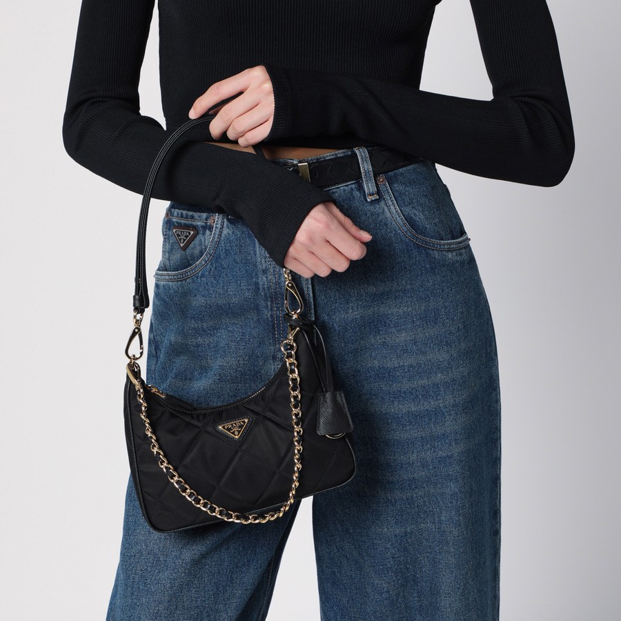 Prada Mini bag Re-Edition 1995 Chaîne black | TheDoubleF