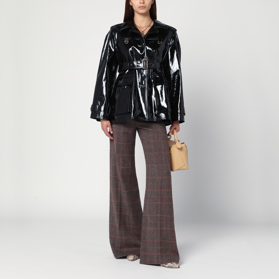 ジャケット CHLOE BLACK GLOSSY COTTON CANVAS JACKET Chloé Black glossy cotton canvas jacket | TheDoubleF
