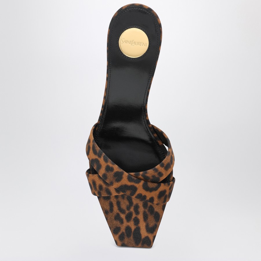【関税&送料込】Saint Laurent Mule Jill In Gros-Grain Leopar Saint Laurent Mule Jill in gros-grain leopard print | TheDoubleF