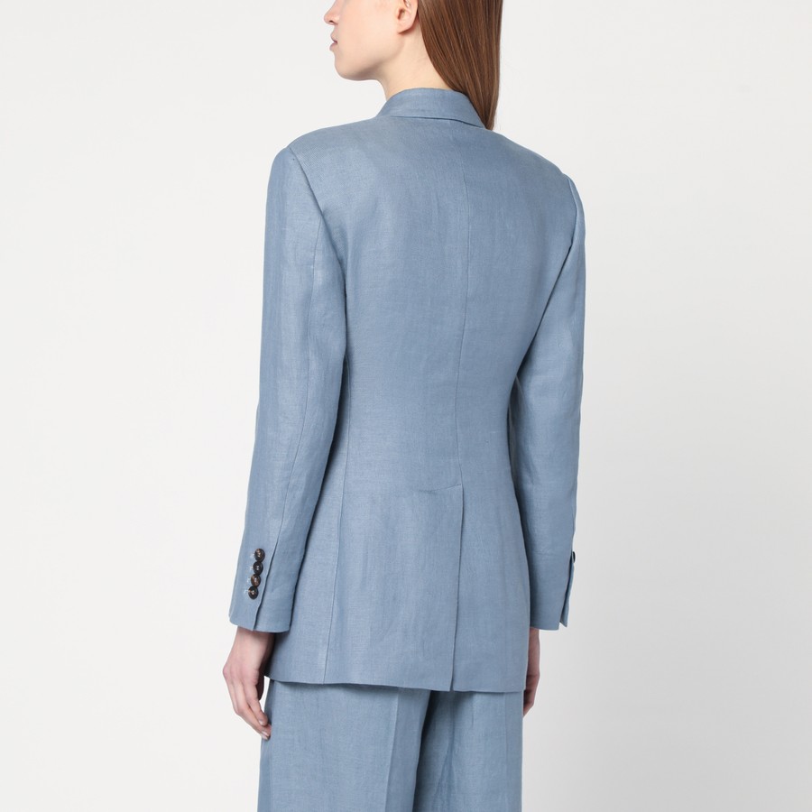 Brunello Cucinelli Avio-coloured linen blend jacket | TheDoubleF Brunello Cucinelli Avio-coloured linen blend jacket | TheDoubleF