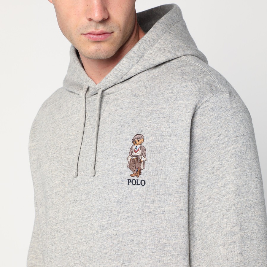 Polo Ralph Lauren Felpa con cappuccio Polo Bear grigia chiara