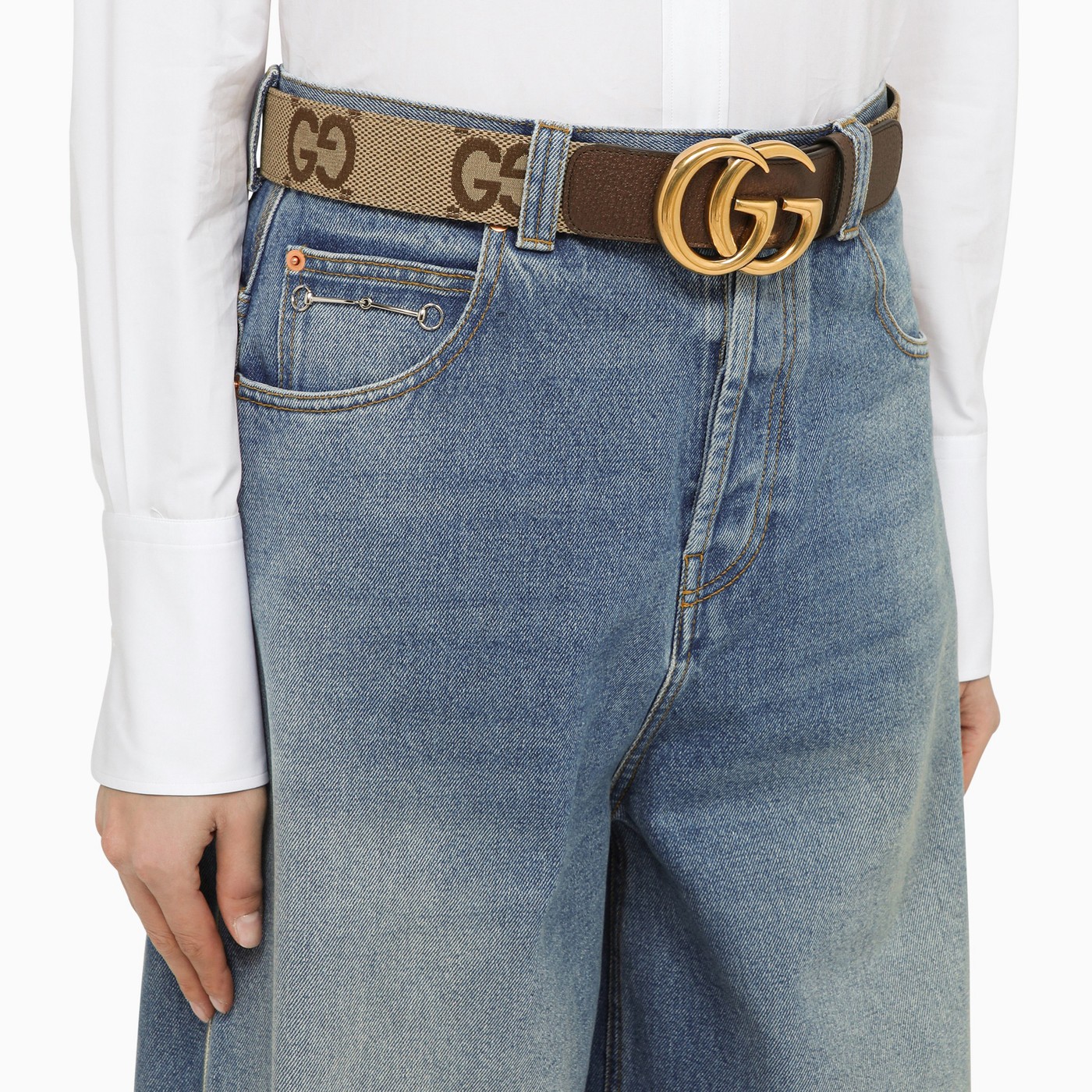 GUCCI Jumbo GG Marmont wide belt TheDoubleF