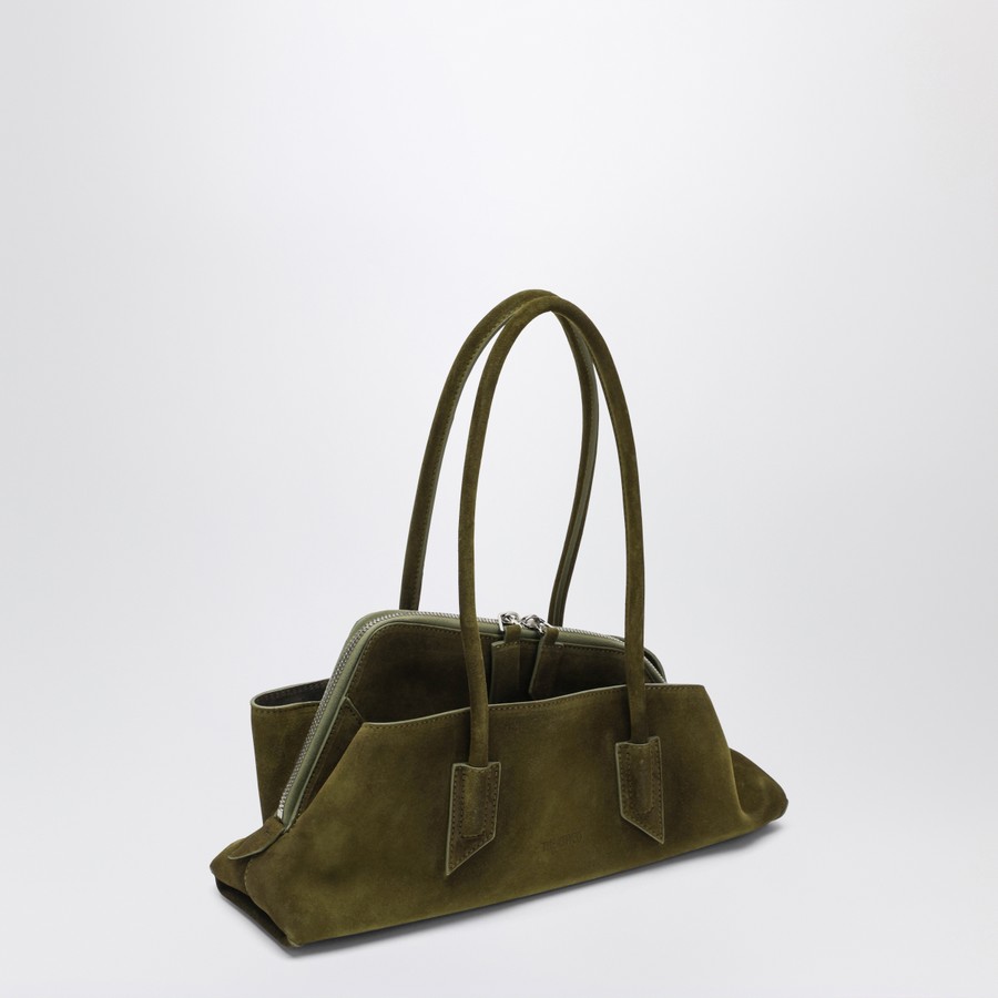 バッグ・カバンその他 The Attico La Passeggiata Small bag in khaki green suede The Attico La Passeggiata Small bag in khaki green suede