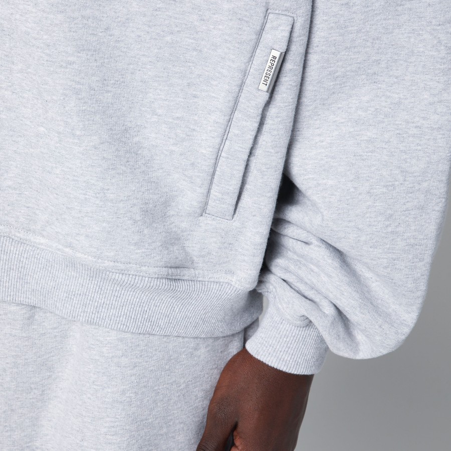 パーカー・フーディ REPRESENT Men T Shirts OCM41122CO Grey Fucking Awesome A Broken System T-Shirt in Gray | SVD