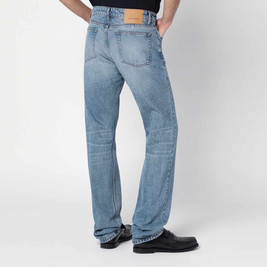 デニム・ジーパン Ami Paris Light Blue Jeans With Washed Effect Ami Paris Light blue jeans with washed effect | TheDoubleF
