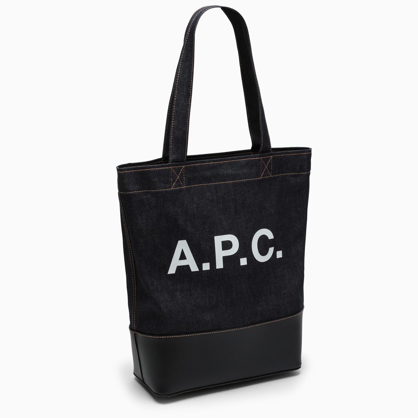 A.P.C. Blue denim tote bag with logo TheDoubleF