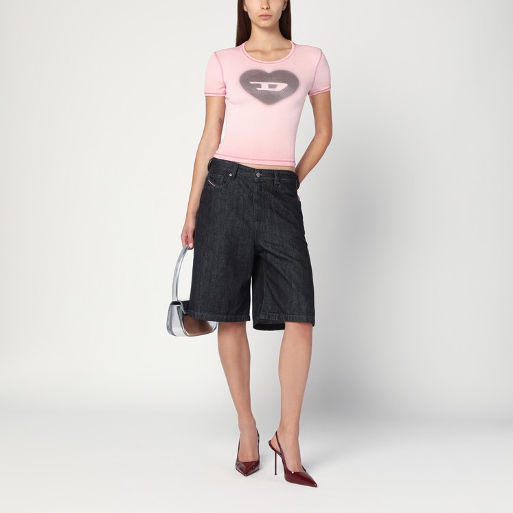 BALENCIAGA ヒハリヒルス フィット Tシャツ 768075TQVS5 5708 Balenciaga Beverly Hills pink cotton T-shirt | TheDoubleF