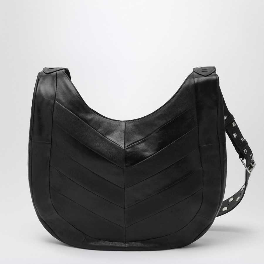 Valentino Garavani Medium Hoboho bag in black chevron-pattern