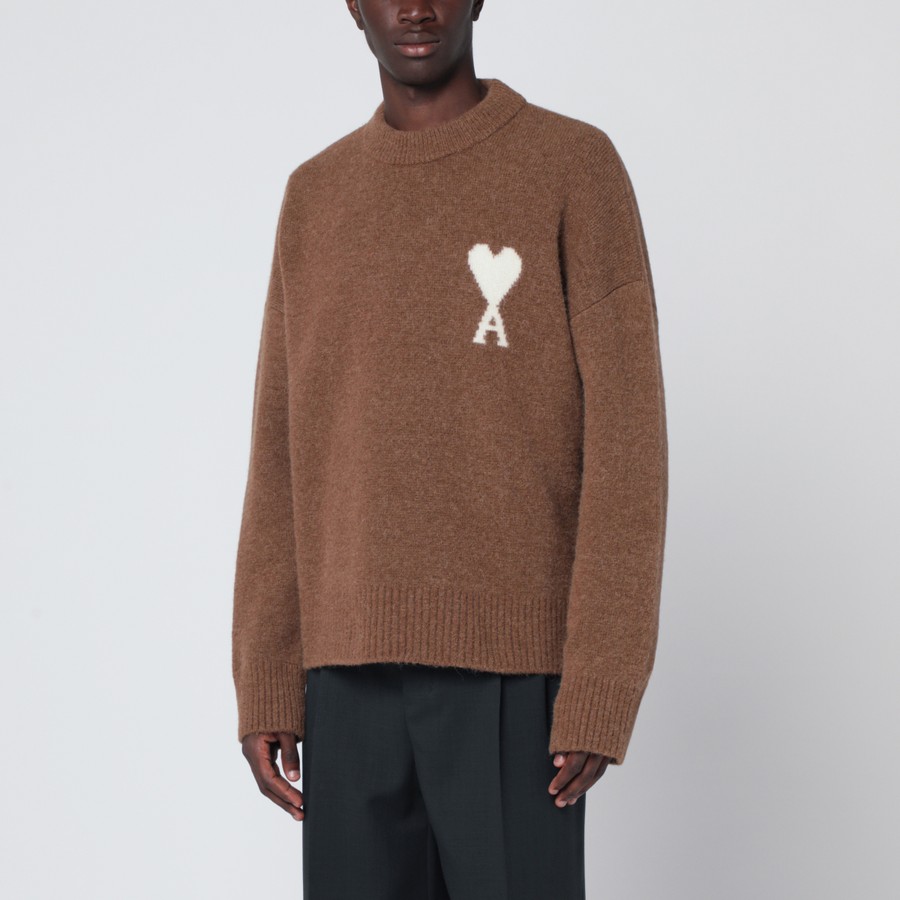 Ami Paris Hazelnut Ami De Coeur sweater | TheDoubleF