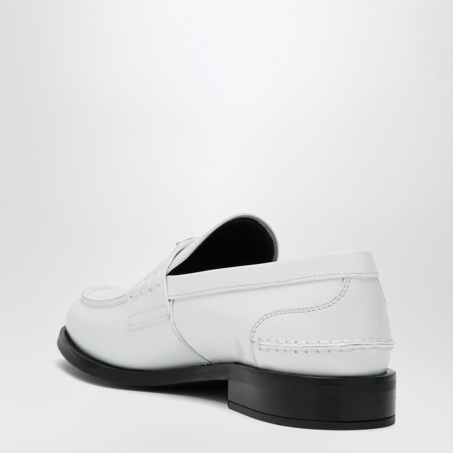 ローファー・オックスフォード PRADA Women Laced up Shoes 1D813NA020055 F0009 WHITE Prada White brushed leather loafer | TheDoubleF
