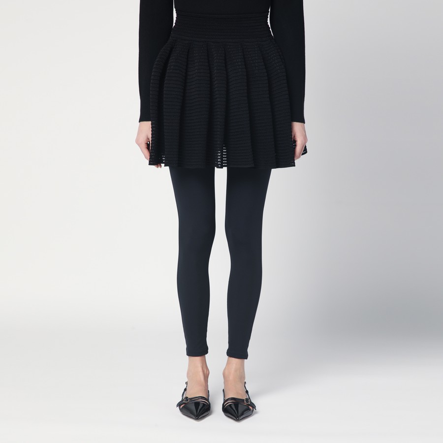【ALAIA直営店】MINI JUPE EN MAILLE CRINOLINE Alaïa Mini jupe noire en maille crinoline | TheDoubleF
