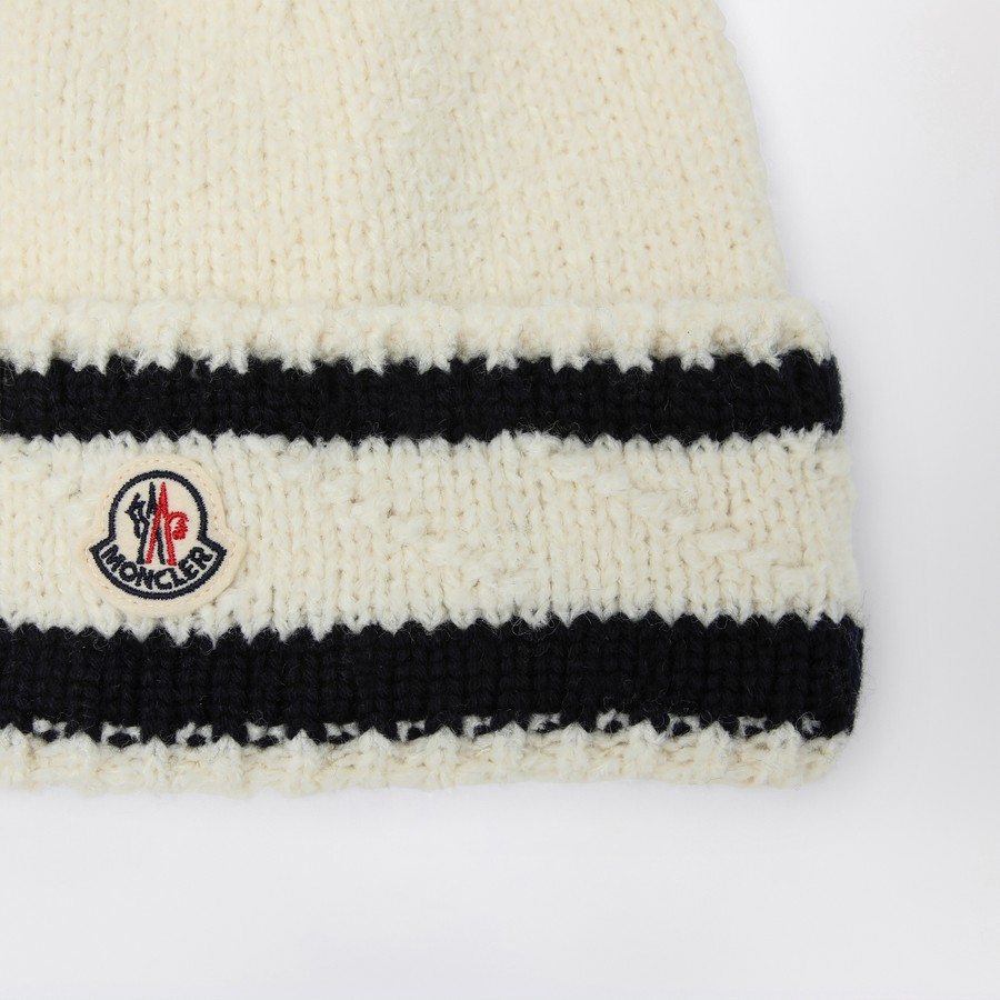 帽子・その他 Moncler White and blue wool hat Moncler White and blue wool hat | TheDoubleF