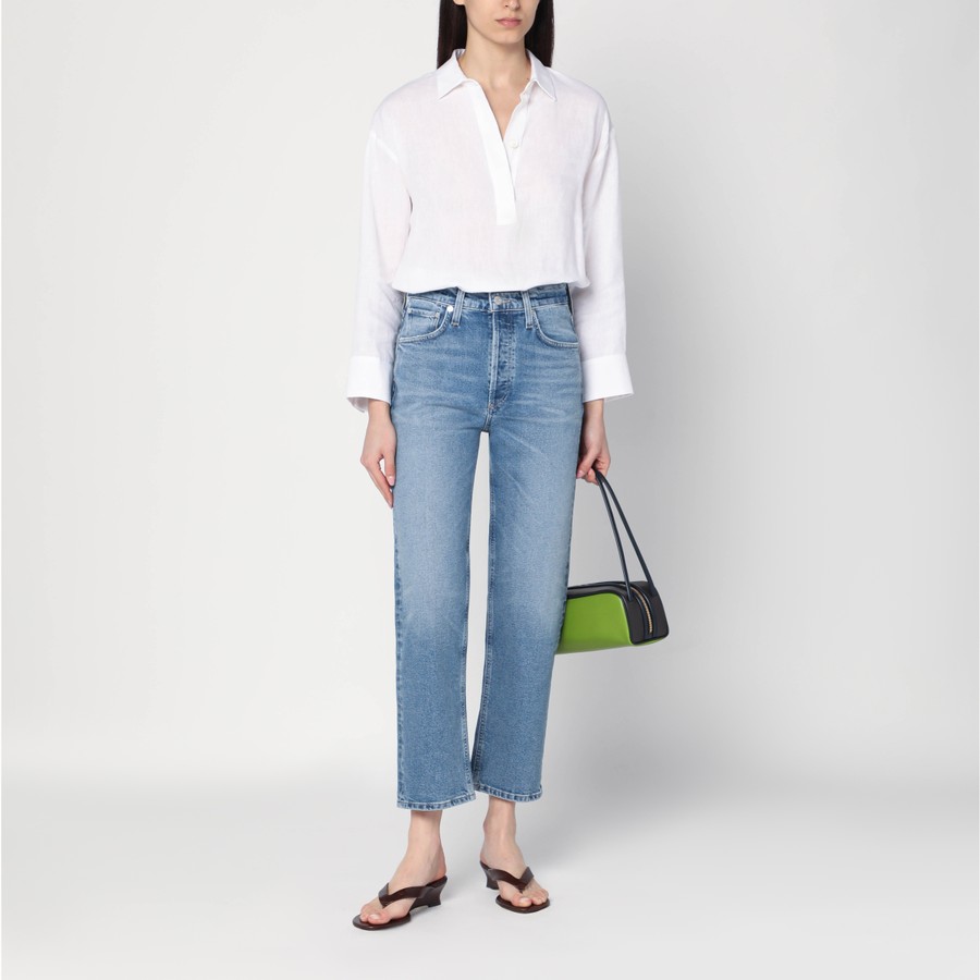 パンツ CITIZEN OF HUMANITY Women Straight Pants 2205B1078 ENORE BLU Citizens of Humanity Light washed blue Delfina jeans
