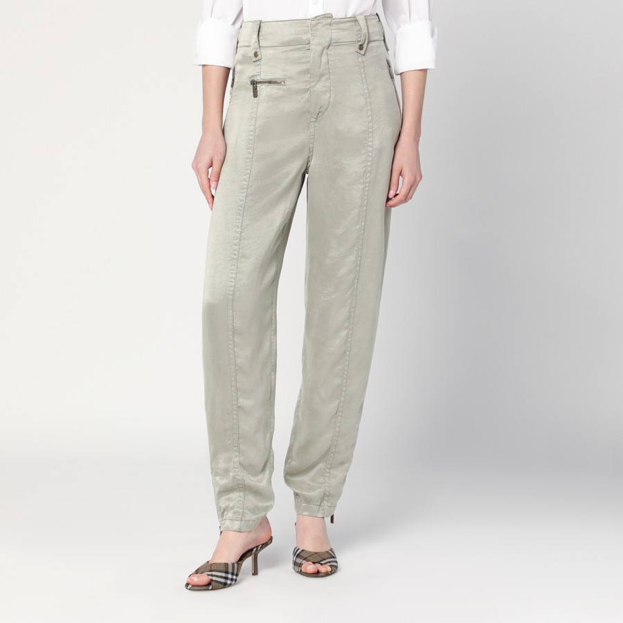 【関税&送料込】Burberry Trousers With B Shield Emblem In Ly Burberry Trousers with B Shield emblem in lyocell | TheDoubleF