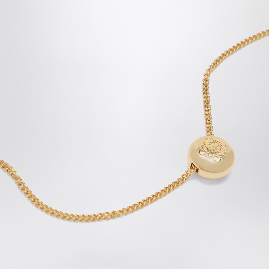 ネックレス・ペンダント LOEWE ANAGRAM PEBBLE NECKLACE IN GOLD-PLATED SILVER Anagram Pebble necklace in sterling silver and crystals Gold