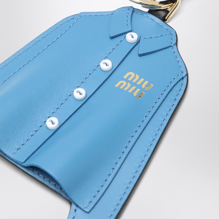 その他 MIU MIU Miu Shirt leather key ring Pervinca Miu Miu Trick keyring Pervinca colour in leather | TheDoubleF