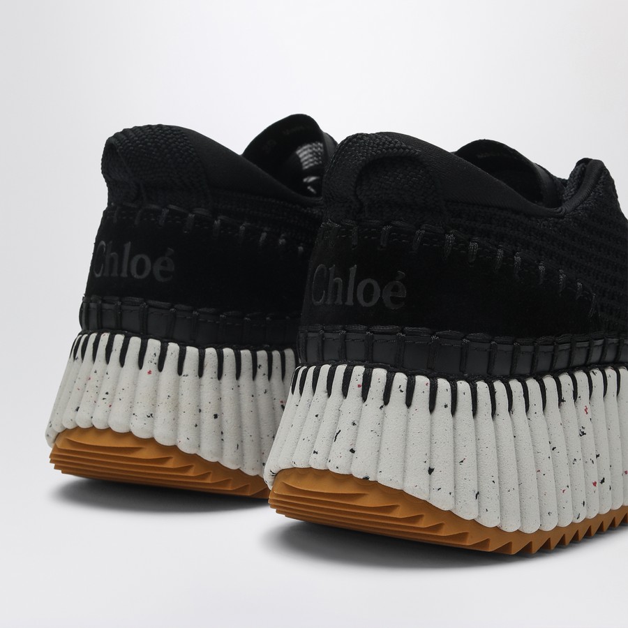 【関税&送料込】Chloe Natural Nama Trainer In Recycled Nylon Chloé Black Nama trainer in recycled nylon | TheDoubleF
