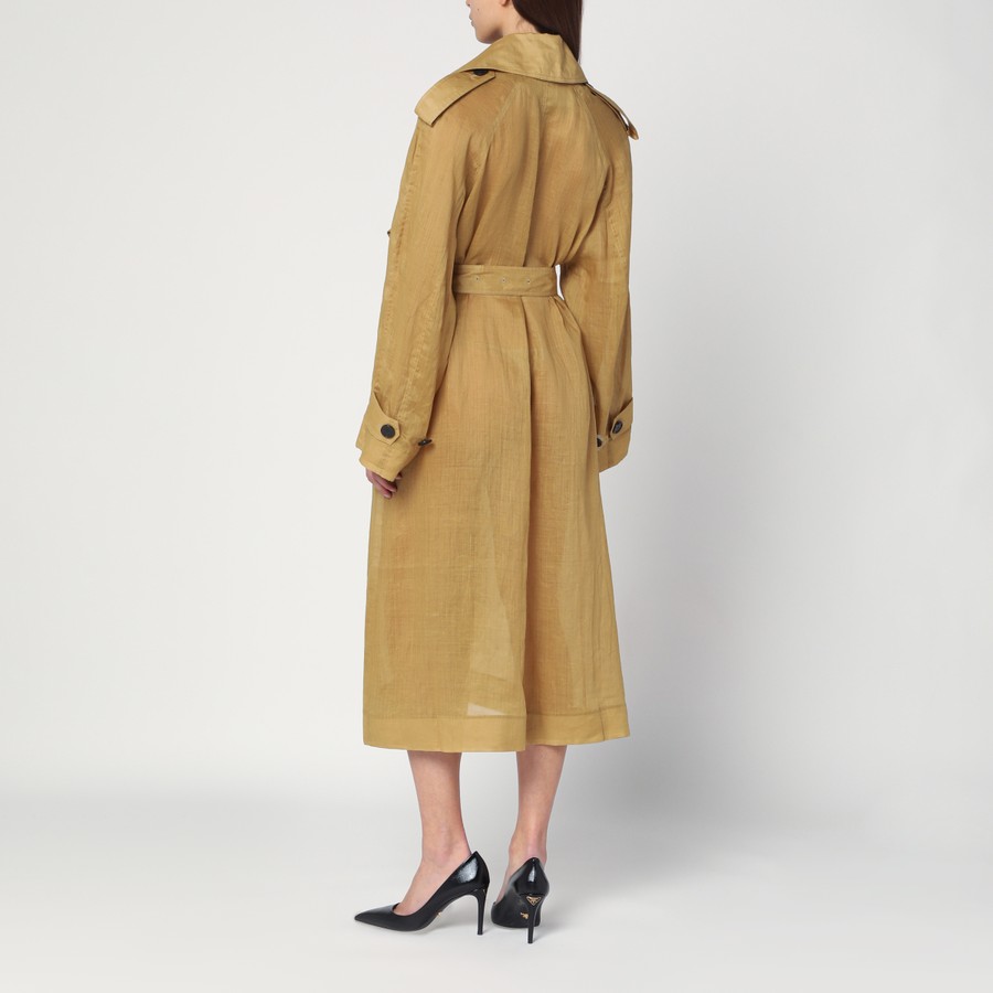 ジャケット MKDT Studio Double-breasted Cici trench coat in ramie MKDT Studio Double-breasted Cici trench coat in ramie
