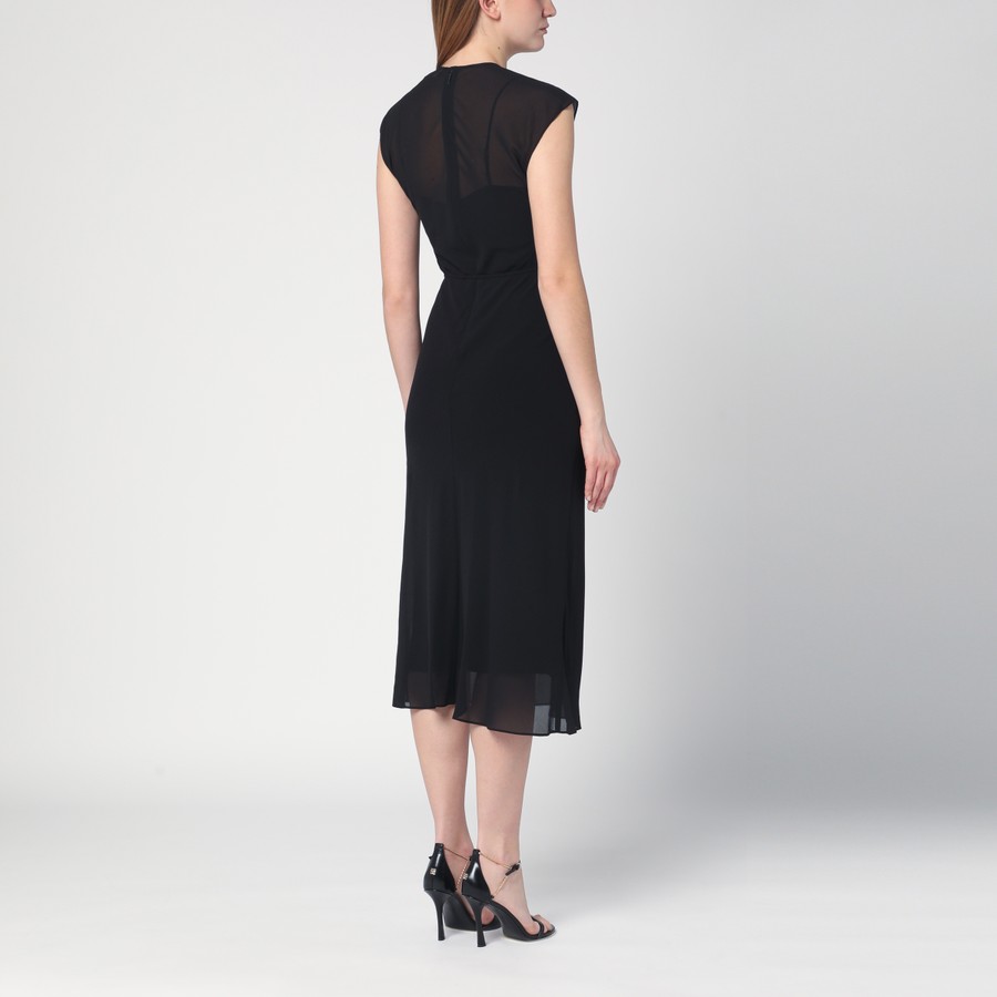   サンダルに Dresses K20K208366PL Black 関送無 Calvin Klein Black midi dress with belt | TheDoubleF