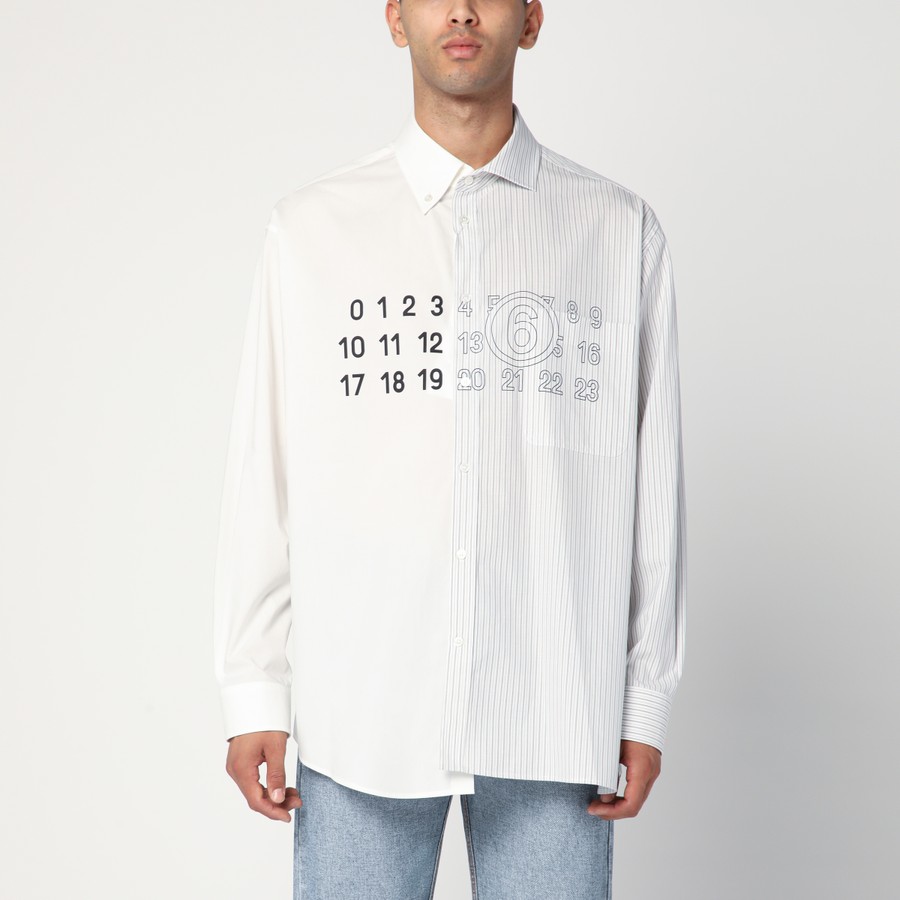 【関税&送料込】Mm6 Numeric Logo Print Poplin Shirt Dress MM6 Maison Margiela Numeric Signature poplin shirt | TheDoubleF