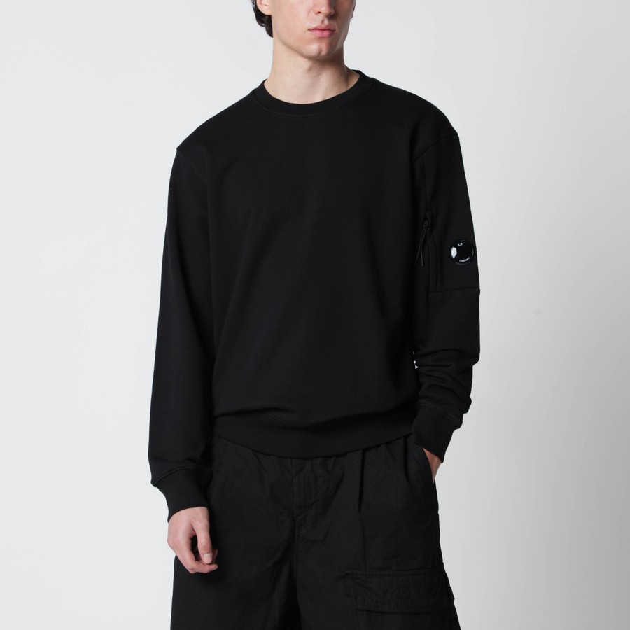 トップス C.P. COMPANY CREW NECK SWEATSHIRT C.P. Company Black cotton crew-neck sweatshirt | TheDoubleF