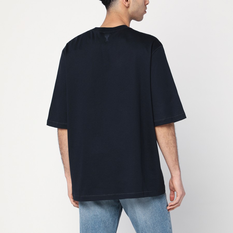 Ami Paris Navy blue T-shirt with logo | TheDoubleF
