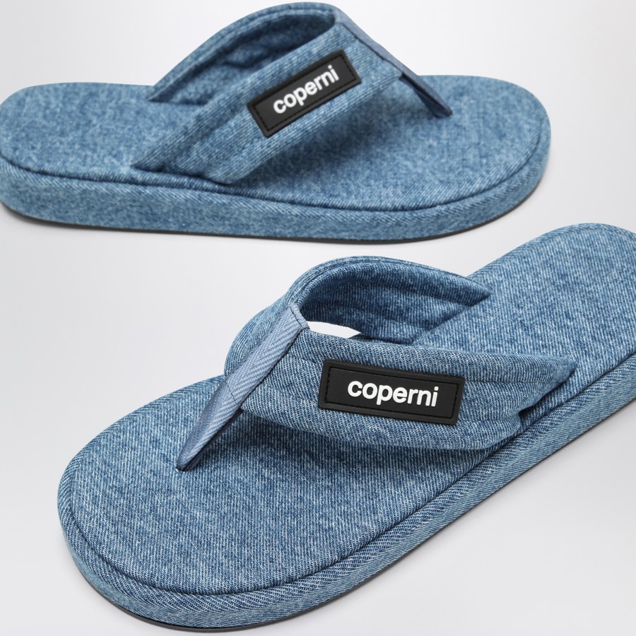 Coperni Denim flip-flops with logo | TheDoubleF