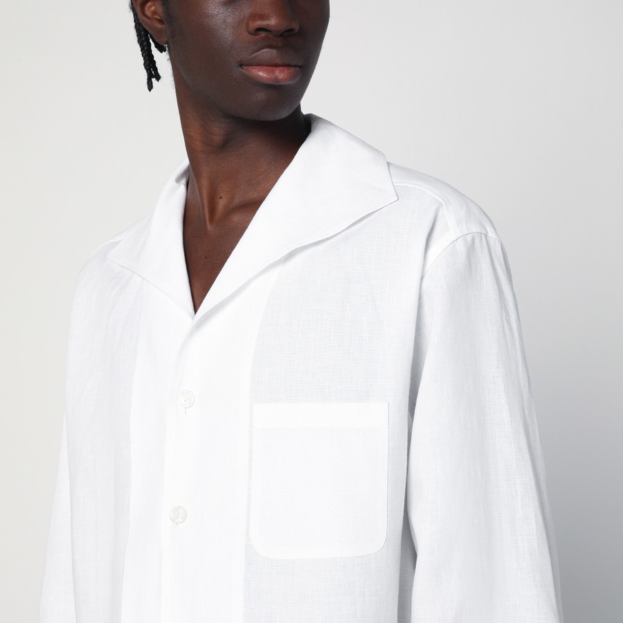 Tシャツ・カットソー Dolce & Gabbana SS25 White linen shirt (G5NE2TFU4JB W0800) Dolce&Gabbana White linen shirt | TheDoubleF