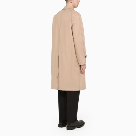 Burberry Beige Cotton Single Ted Trench Coat Thedoublef Burberry Beige Cotton Single Ted, Ironing A Burberry Trench Coat