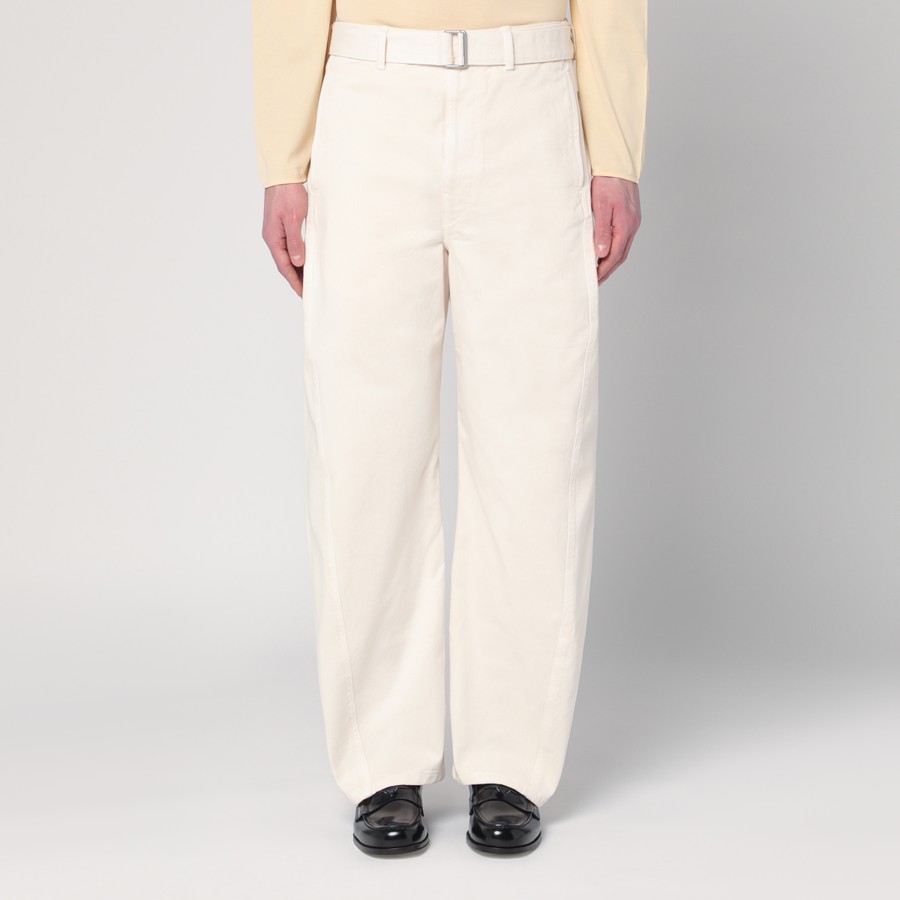 LEMAIRE White belted trousers | TheDoubleF