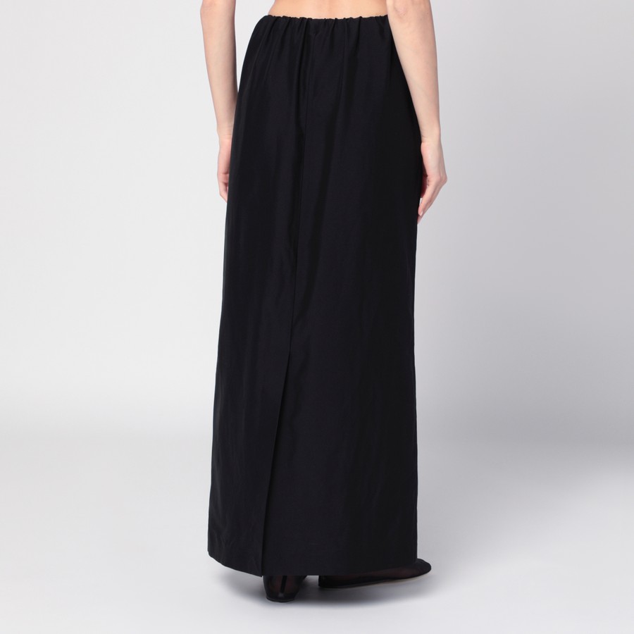 スカート The Row SS25 'Saul' skirt (9045W3838 BLK) The Row Long black Saul skirt in silk blend | TheDoubleF