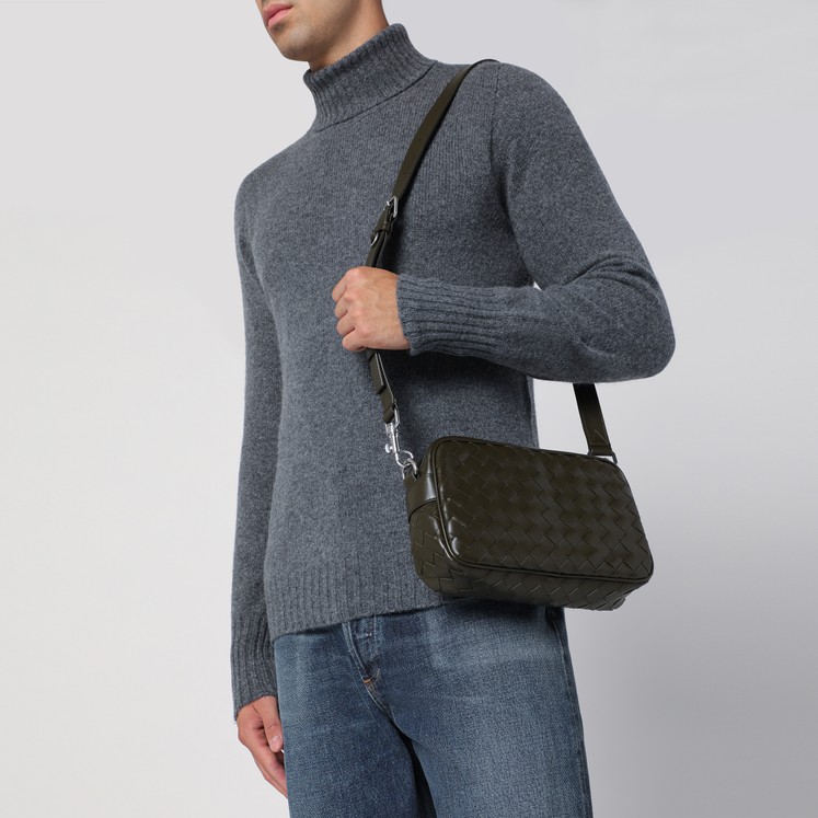 ショルダーバッグ BOTTEGA VENETA Men Messenger Bags 739351VB1K0 BLACK Bottega Veneta Intrecciato Black Leather Messenger Bag Ebay