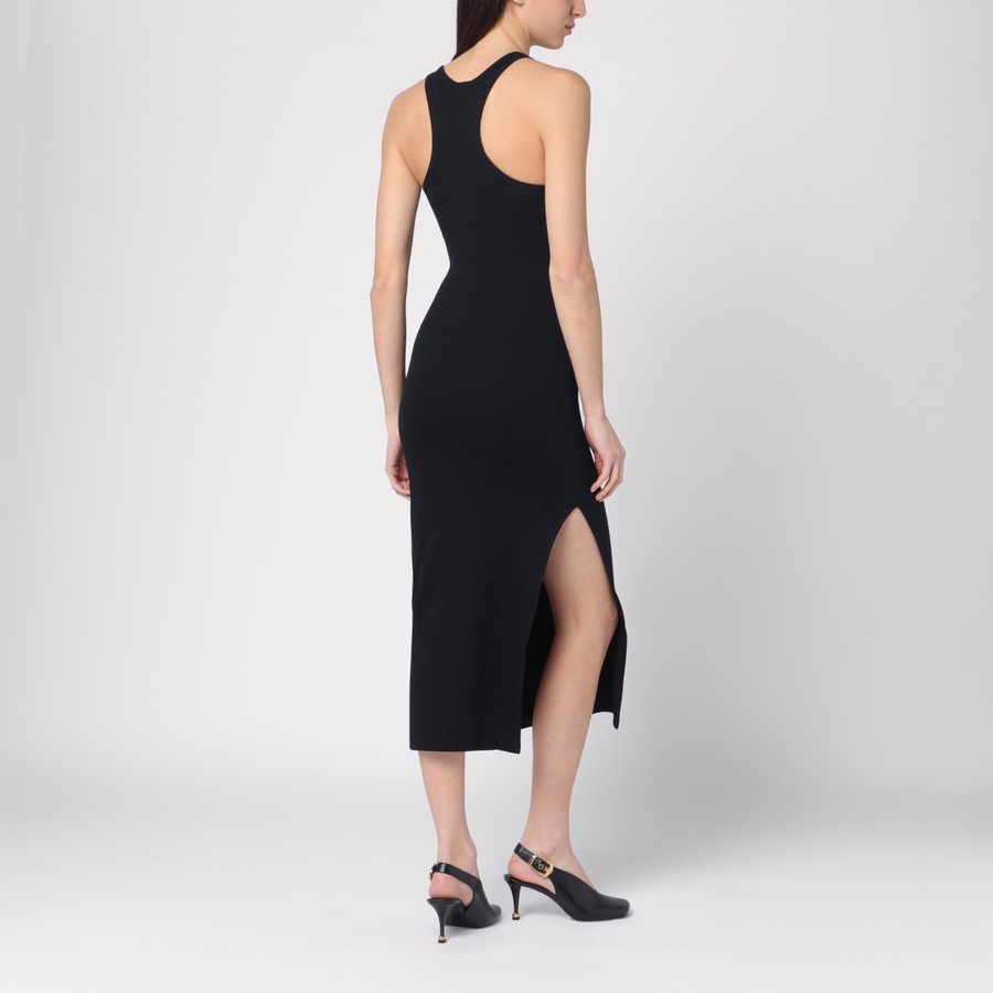 ワンピースその他 Courreges Black ribbed midi dress Courrèges One-shoulder Ribbed-knit Midi Dress Black Courreges