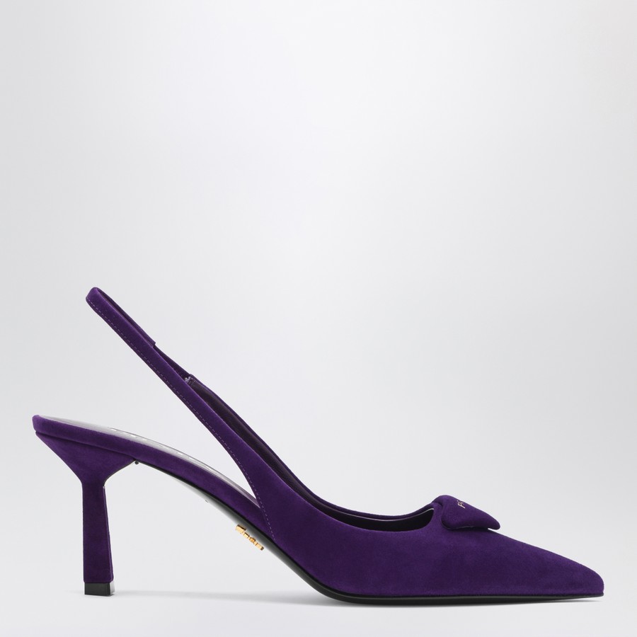 Prada Purple suede slingback pumps | TheDoubleF