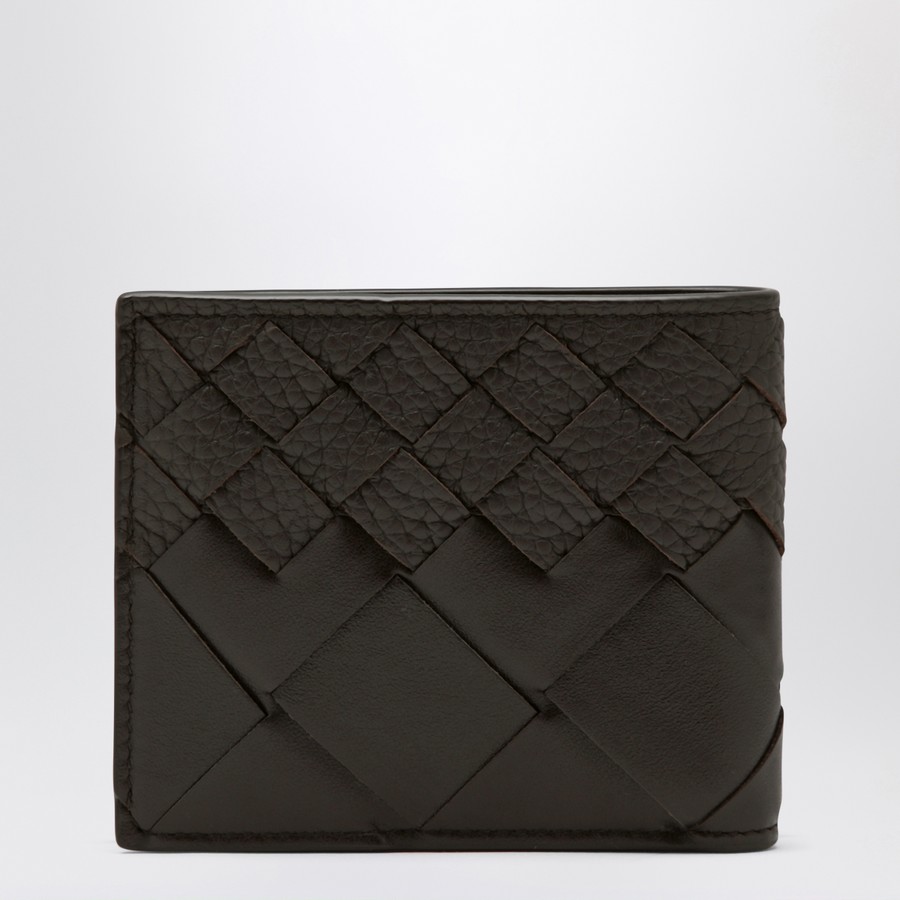 Bottega Veneta Fondente color bi-fold wallet in Intrecciato