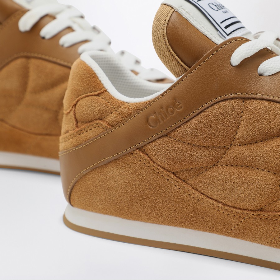 スニーカー CHLOE CHLOE KICK CINNAMON BROWN SNEAKERS IN SUEDE Chloé Chloé Kick Cinnamon brown sneakers in suede | TheDoubleF