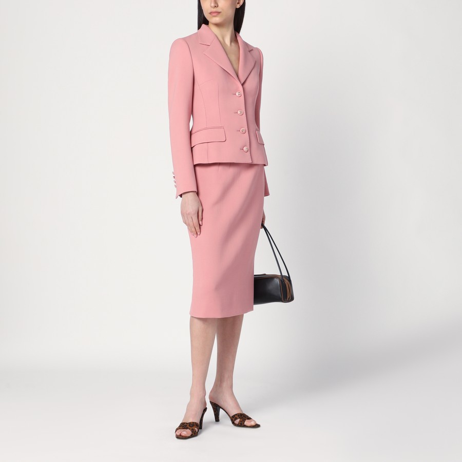 ジャケット DOLCE&GABBANA SINGLE-BREASTED PINK WOOL JACKET Dolce&Gabbana Single-breasted pink wool jacket | TheDoubleF