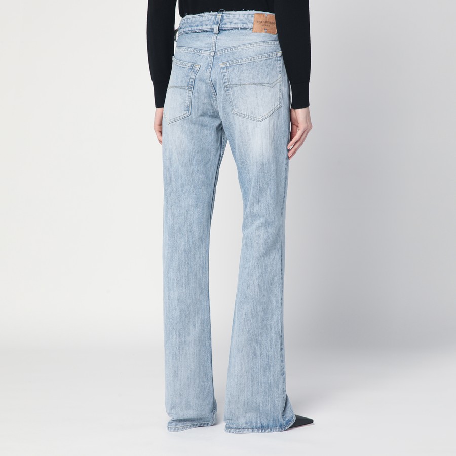 デニム・ジーパン BALENCIAGA LOW WAIST PANTS 814225TRW592540 Women's Low Waist Pants in Light Blue | Balenciaga US