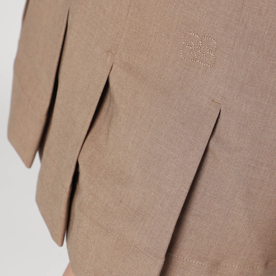スカート GANNI Beige flounced mini skirt Curds and Whey Cotton Poplin Maxi Flounce Skirt | GANNI SE